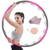 Bililike Hoola Hoop, Hoola Hoop Fitness 8 Nudos, Hula Hoop Adulto Weighted Hula Hoop Peso Regulable Hula Hoop con Peso Dar Forma ai Abdomen
