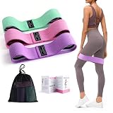 Binudum Bandas Elasticas 3 Niveles Bandas Resistencia Musculacion Antideslizante Fitness Exercise para Yoga, Pilates, Muscle, Stretching para Glúteos, Cadera, Piernas, Brazos (Tp2)
