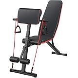 Banco de Pesas Ajustable Plegable Bancos de Ejercicios Masculación Multifunción para Entrenamiento en Casa Banco de Mancuernas Reclinable para Cuerpo Completo Gimnasio Deporte en Oficina Hogar
