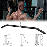 FASPUP Barra Tríceps Bíceps, 104CM Ensanchamiento y Engrosamiento Barra Polea Gimnasio con EVA Asas, Accesorio para Máquinas de Pulldown Gimnasio en Casa