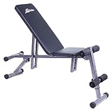 Grupo k-2 Wonduu Banco de Musculación Multifunción Plegable Acolchado | con Respaldo Abatible de 8 Posiciones | Banco de Pesas y Abdominales Ajustable