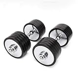 Juego de mancuernas ajustables de acero puro galvanizado, con anillo de goma para proteger el suelo y el entrenamiento de la biela (tamaño: 13 kg por par (embalaje de cartón))