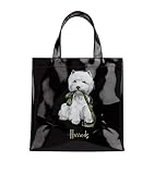 harrods Westie 4978872 - Bolso de mano grande de PVC, cierre con botón magnético, bolsillo interior para teléfono móvil