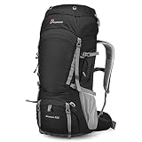 MOUNTAINTOP 55 litros Mochila de Senderismo Unisex, Mochilas Trekking Impermeable Multifuncional, Mochilas de Marcha para Viaje Acampada Montañismo Escalada
