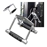 Warmiehomy Asas para Fitness de Acero Inoxidable Forma de Doble D, Mango de Resistencia para Ejercicios, Agarre Polea Gym Tipo V, Asas de Ejercicios, Bandas de Resistencia de Agarre