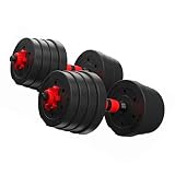VORCOOL - Mancuernas para fitness (20 kg, ajustables, peso ajustable, para entrenamiento muscular)