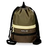 Mochila Saco Pepe Jeans Caden, Verde, 35x46 cm