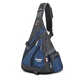 JSDing Bolso Pecho Hombre Mujer | Mochila Cruzada Impermeable Gran Capacidad 14' Ordenador portátil | Bandoleras Cruzada Bolso Bandolera Bolso Deportivo para Aire Libre Gimnasio Viajes Senderismo