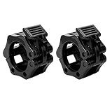 REEHUT Bloqueadores para Barras de Pesas Levantamiento de Pesa Barbell Barra de liberación rápida Barra olímpica Peso Cuello - para Crossfit, con Bloqueo, de liberación rápida (Negro, 1 par) 50mm