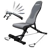 PROIRON Banco de Musculacion, Banco Ajustable, Banco de Pesas Plegable, Banco Abdominales Multifunción, Banco reclinable Gimnasio para Entrenamiento en Casa
