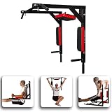 CCLIFE Barra dominadas Pared dips Entrenamiento múltiple Máquina de dominadas Barra de dominadas Multifuncional Pull up Carga máx.: 300 kg