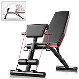 CANMALCHI Banco de entrenamiento ajustable para sentarse, Banco de peso inclinado para ejercicios de gimnasio en casa, entrenamiento de cuerpo completo 4 en 1 multifuncional