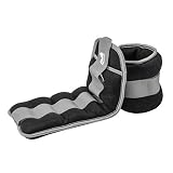 REEHUT Peso para Tobillo, Peso Durable para Muñeca (1 par) con/Correa Ajustable para Ejercicio, Ejercicio, Caminar, Footing, Gimnasia, Aeróbic, Gimnasio - Gris