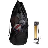 BRAMBLE! Bolsa Extra Grande de Malla para Fútbol con Bomba, 110cm - Impermeable