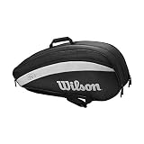 Wilson Bolsa para raquetas de tenis, Fed Team, Hasta 6 raquetas, Negro/blanco, WR8005701001
