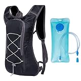 Mochila de Hidratación Ligero,Mochila con 2L Bolsa de Agua para Mujer y Hombre,8L Mochila de Bicicleta Ultraligera Transpirable para Ciclismo,Camping,Senderismo,Running