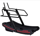 GJJSZ Cinta de Correr Plegable,Cinta de Correr sin Motor de Madera Curvada Cartera de Equipos de Fitness Cinta de Correr autoamplificada(Color:A)