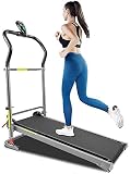 Ejoyous Cinta de Correr Plegable, Cinta de Correr Plegable Cinta de Correr de Acero con Pantalla Led Home Cinta de Correr Cinta de Correr Ajustable con Dos Gradientes para Jóvenes Mayores, 110 kg