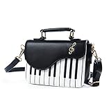 EVEOUT Las Señoras Con Estilo de Piano Patente Bolso Hombro, Bolso bandolera para mujer