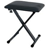 GEWA 900530 - Banqueta para teclado con 3 niveles de regulación, color negro
