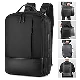 Gimars Diseño de actualización 3 en 1 Mochila Ejecutivo Hombre Impermeable para Ordenador portátil 15.6' Mochila Oficina con Cargador USB Multifuncional para Universidad Negocio