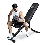 Banco de pesas FLYBIRD, banco de entrenamiento de fuerza ajustable para entrenamiento de cuerpo completo con plegado rápido - Versión 2021