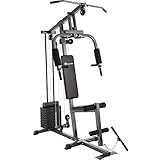 TecTake Multiestación Maquina de musculación | Módulo de Mariposa | Estribo para piernas | 8x4,5 kg & 1x3,5 kg | Barra - Varios Modelos (Typ 1 | No. 402756)