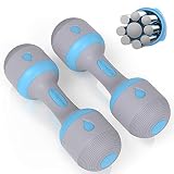 PANMAX Juego de 2 Mancuernas Ajustables, 5 Pesos en 1, Mancuerna de Pesas Libres Para Hombres, Mujeres, Mano de Goma sin Olor Antideslizante , Multiusos, Hogar, Gimnasio, Oficina Fitness
