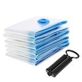 SONGMICS 6 Unidades Bolsas al vacío para almacenar Ropa edredones Ahorro de Espacio (80 x 100 cm)