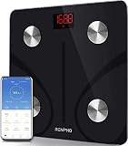 Bascula de Baño Digital Grasa Corporal, RENPHO Balanza Bluetooth Inteligente con App, Bascula Electrónica Analógica Monitores con Análisis Corporal, 13 Mediciónes de Peso IMC Visceral e Muscular