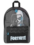Fortnite Mochilas Escolares Juveniles, Mochila Escolar Estampado Skull Trooper Para Niños, Mochila Negra Gran Capacidad Colegio