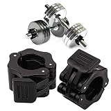 30 mm -1 par Abrazaderas Mancuernas,Bloqueadores Mancuernas,Abrazaderas de Topes Barras,Abrazaderas de Sujeción Mancuerna,Cierre de barra de pesas,Bloqueo Fitness,Abrazaderas Barra de Pesas (negro)