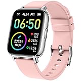 Smartwatch, 1.69' Reloj Inteligente Mujer Impermeable IP68 Pulsera Actividad 24 Modos Deporte con Pulsómetro Monitor de Sueño Monitores Actividad Cronómetros Calorías Podómetro para Android iOS, Rosa