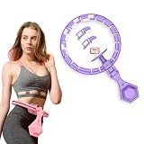 Queta Hula Hoop ajustable Smart Hula Hoop con tabla de masaje, contador inteligente y luces coloridas para principiantes, niños, adultos, fitness, pérdida de peso, entrenamiento con capucha