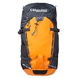 COLUMBUS Mochila Peak 35 Mochila de Senderismo Ajustable, con Aireación en la Espalda y Sistema de Transferencia de Carga. Incluye Funda para la Lluvia. Capacidad 35 L en Color Naranja y Gris