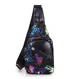 Estwell Bolsa de Hombro, Crossbody Bolsa Bandolera Hombro Mochila Pecho para Hombre Mujer Ciclismo Senderismo Viaje Deporte al Aire Libre