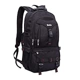 Zeewoo Mochila Antirobo Deporte Viaje pare Hombre y Mujer, 35L Mochila Senderismo Camping Trekking Resistente al Agua, 15.6 Pulgadas Mochila Ordenador, Negro