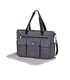 Pirulos- Bolso Cambiador Gemelar Color gris. + Regalo de un babero