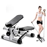 Vinteky Máquina de Step Stepper con Cintas de Entrenamiento para Profundidad Musculatura, Negro + Blanco