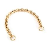 Moda de aluminio pesado O forma de cadena de metal manijas reemplazo de correa de hombro para bolso de mujer, bolso de hombro (oro)