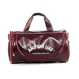 WeWo Bolsa Deporte Hombre Bolsa Gimnasio Bolsa De Viaje Cuero Bolsos Deportivos Duffel Bag Bolsos Fin De Semana Bolso Hombro Bolsa Equipaje Mujer con Compartimiento para Zapatos (Rojo)