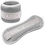 Vailge Pesas para tobillos y brazos, para hombre y mujer, 1 kg, gris, 2 unidades