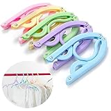 10pcs Portable plegable plásticos Racks de perchas para viajes de camping al aire libre (color al azar)