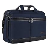 KROSER Bandolera para Portátil de 18' Elegante Maletín para Portátil hasta 17.3' Expandible Hidrófugo Bolsa de Mensajero con Bolsillos RFID para Negocios/Viajes/Universidad/Hombres/Mujeres