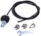 Cable de Acero para Fitness, 3M Sistema de polea de la máquina de Gimnasio Cable de Acero Resistente Cuerda de Alambre de Fitness Ascensor Gym Equipment Tire hacia Abajo el Cuidado Personal
