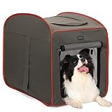 Petsfit Perro portátil Plegable Tienda de campaña Jaula, Peso Ligero Pop up Travel Crate, Tela Suave Perrera de Mascotas con Estera de paño Grueso, 80 x 52 x 55 cm