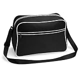 Bagbase Bolso de hombro retro en blanco y negro