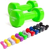 C.P.Sports Mancuernas antideslizantes 0,5; 0,75; 1,0; 1,5; 2; 2,5; 3; 4; 5; 6; 8; 10 kg. Pesas cortas, mancuernas de vinilo, pesas, mancuernas para hacer ejercicio.