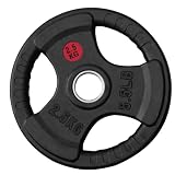 Disco de Pesa olímpica 2.50KG Hierro fundida con Revestimiento de Caucho Marca Fit-Force
