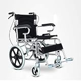 Silla de Ruedas Nuevo Frenos de Carrera propulsados ​​para acompañante Plegables y Ligeros Reposapiés Reposapiés Llevan Peso de Solo 11 kg